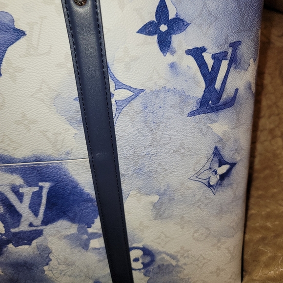 Louis Vuitton Virgil Abloh Watercolor Blue Canvas Giant Monogram Bag & Pouch - Picture 6 of 17